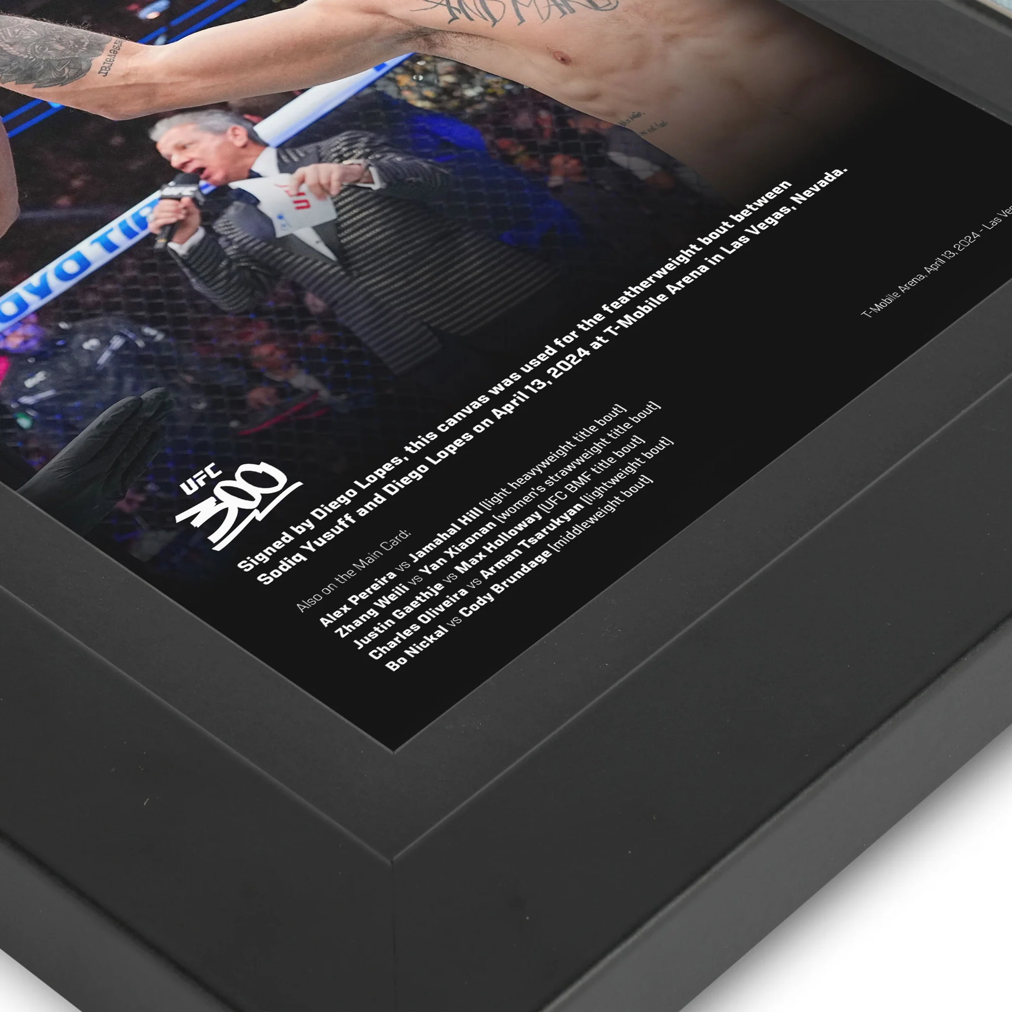 Diego Lopes Canvas & Signed Photo UFC 300: Pereira vs Hill - Image 4