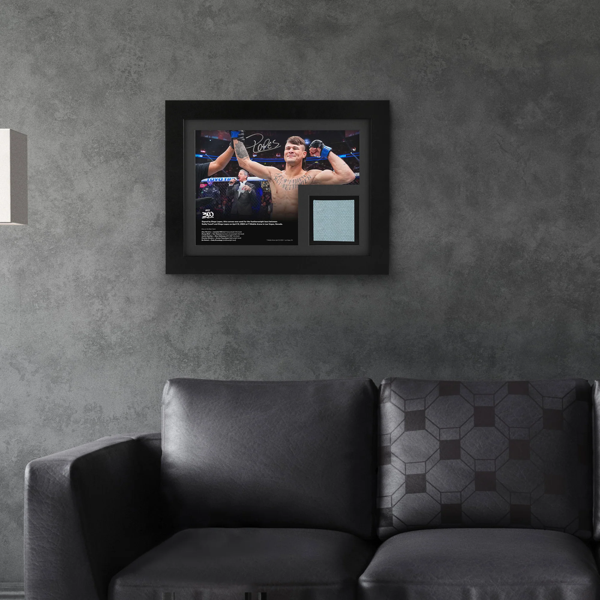 Diego Lopes Canvas & Signed Photo UFC 300: Pereira vs Hill - Image 6