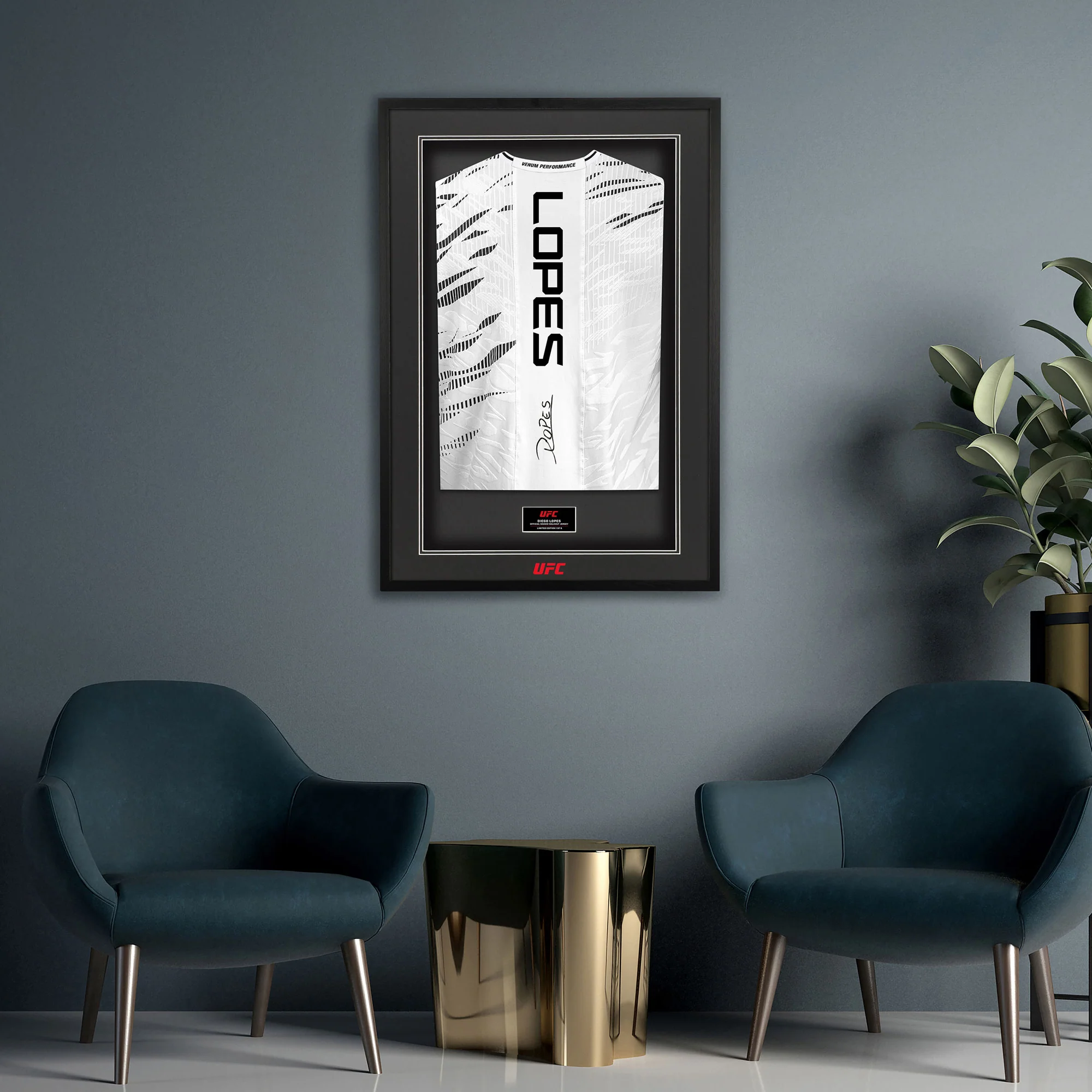 Diego Lopes Signed Adrenaline Venum White Fight Night Jersey - Image 4