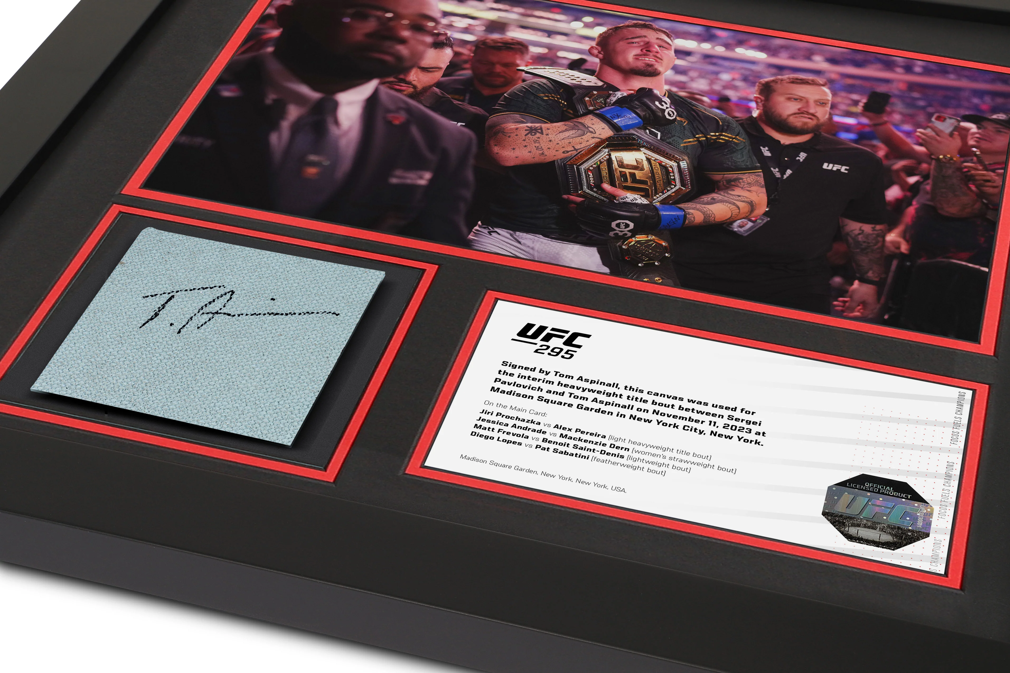 Tom Aspinall Signed Canvas & Photo UFC 295 - Image 3