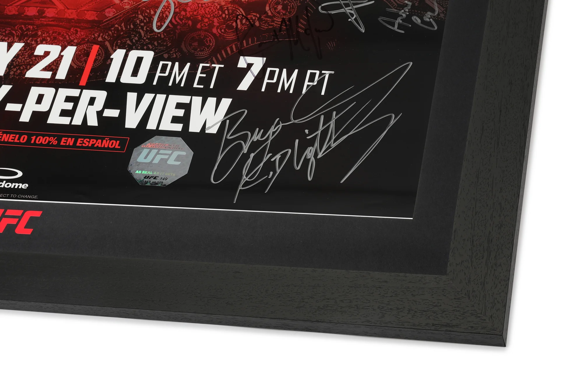 UFC 149: Faber vs Barao Autographed Event Poster - Image 6