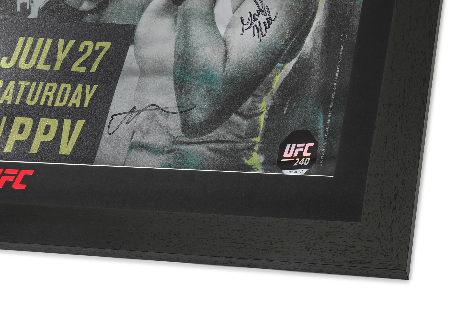 UFC 240: Holloway vs Edgar Autographed Event Poster - Image 5