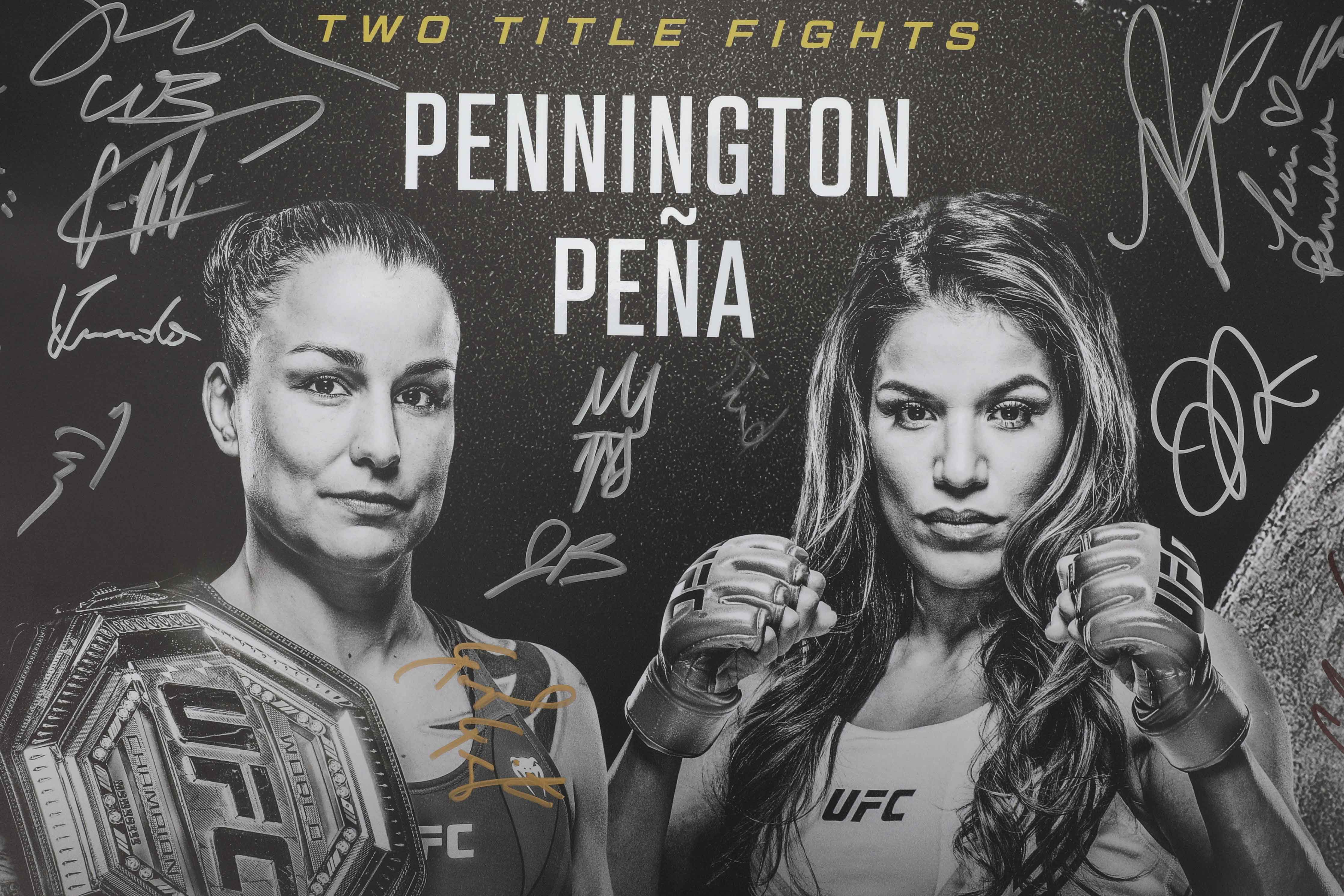 UFC 307: Pereira vs Rountree Jr Autographed Event Poster - Image 5