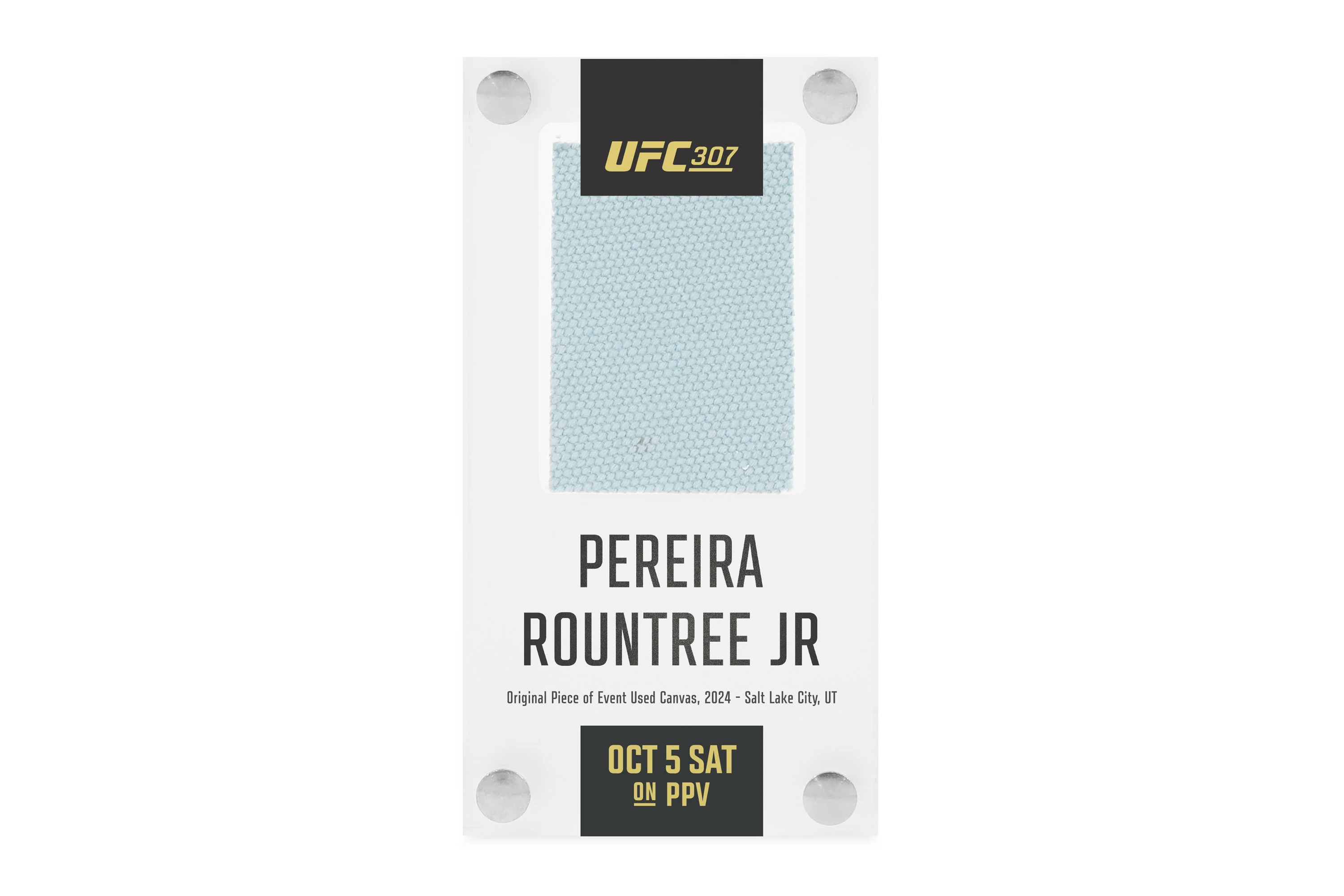 UFC 307: Pereira vs Rountree Jr Canvas in Acrylic - Image 3