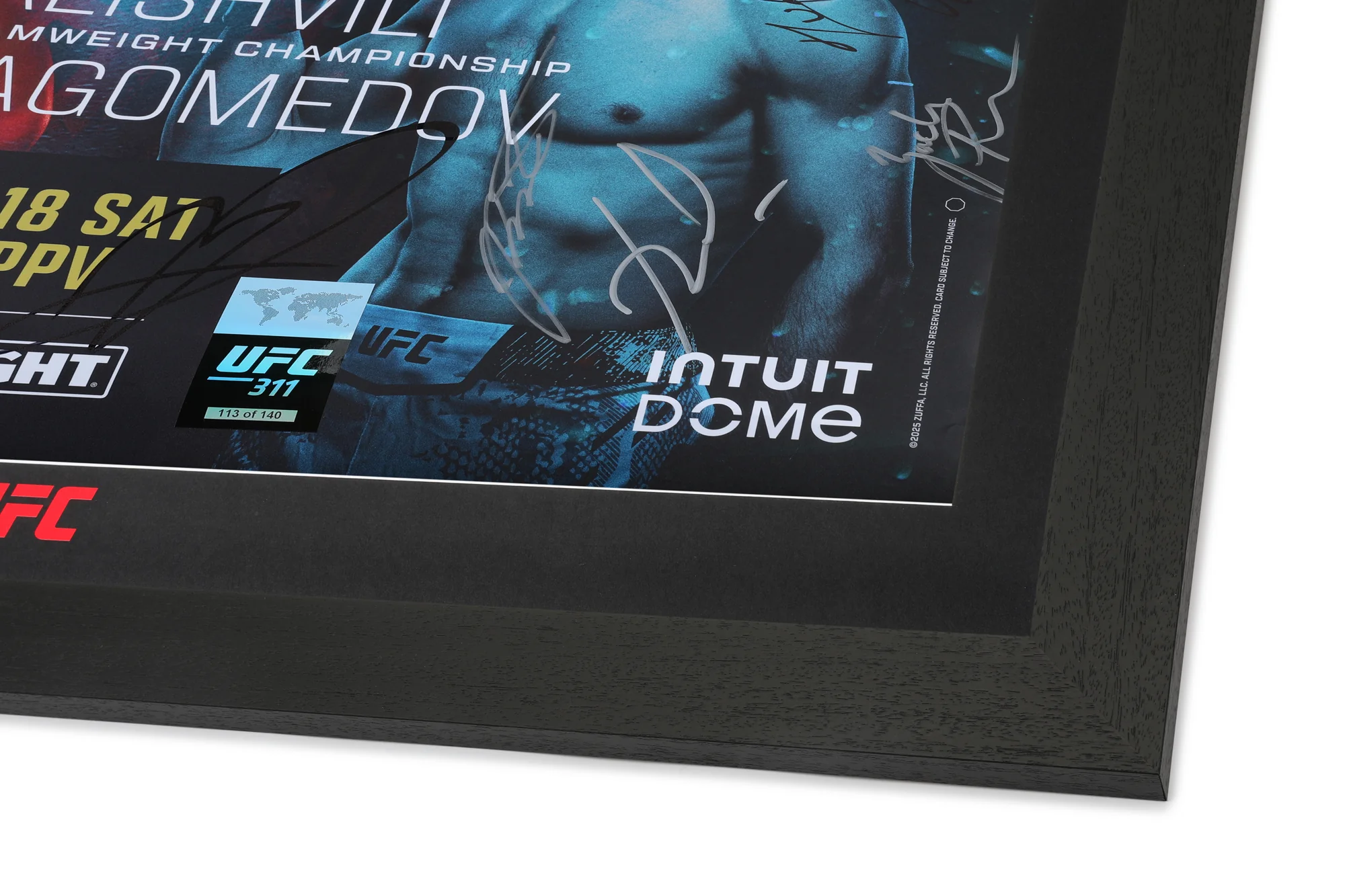 UFC 311: Makhachev vs Moicano Autographed Event Poster - Image 5