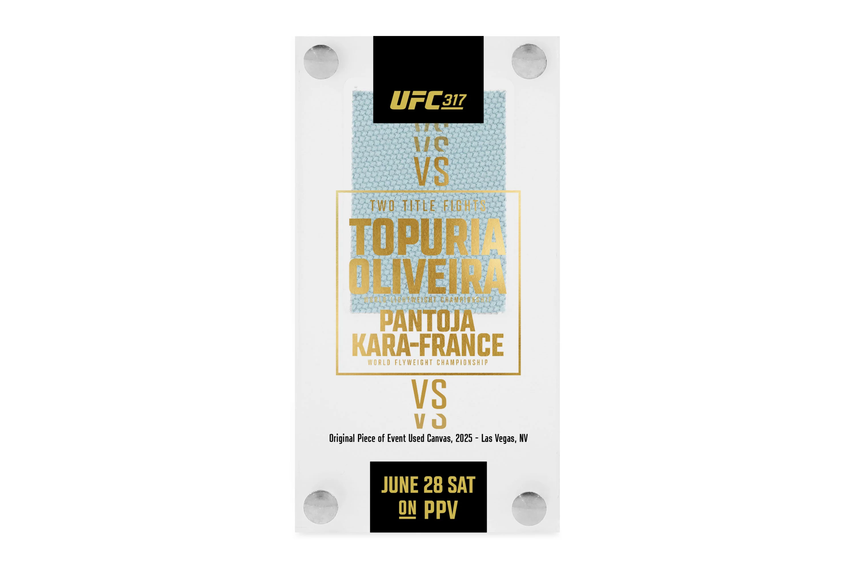 UFC 317: Topuria vs Oliveira Canvas in Acrylic - Image 3