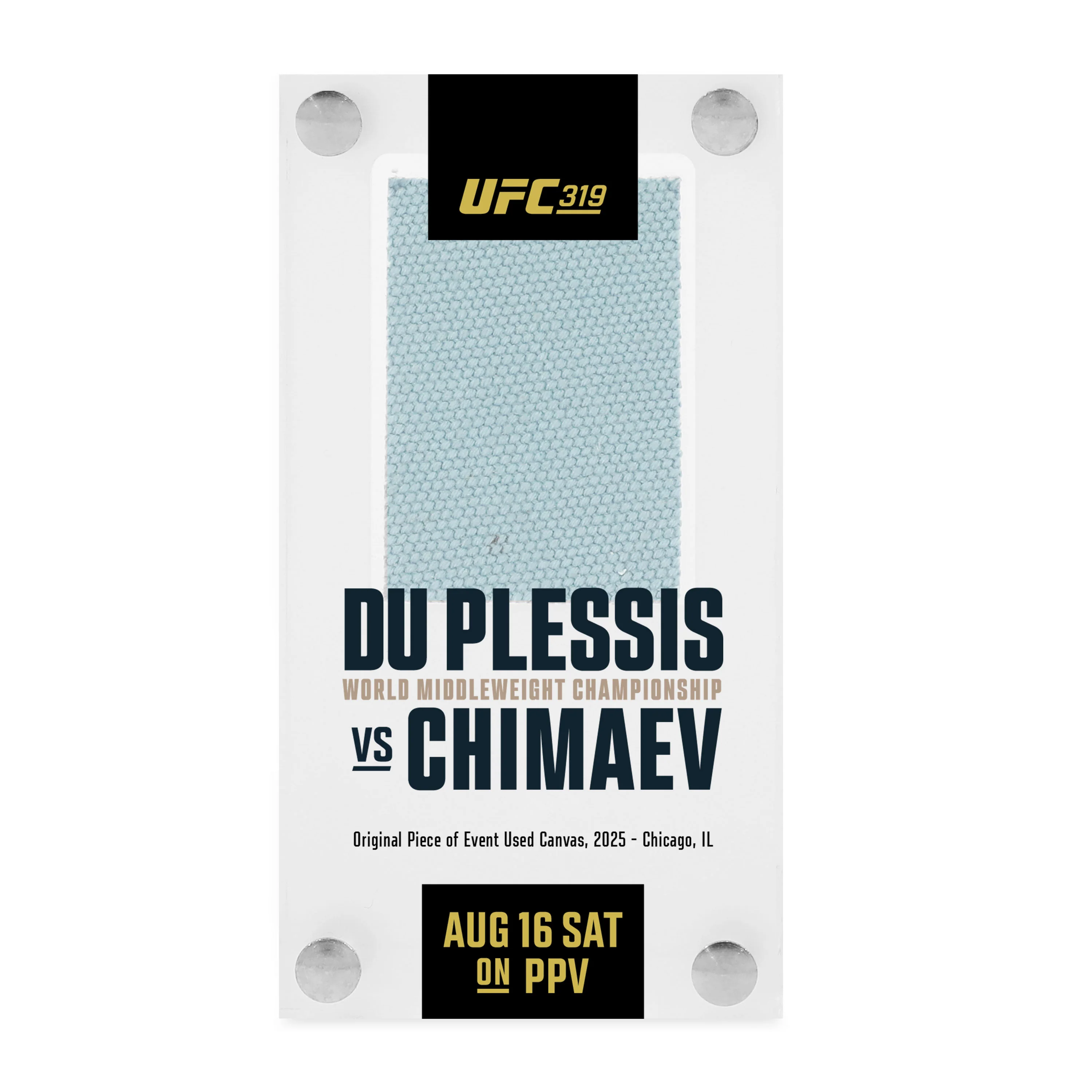 UFC 319: du Plessis vs Chimaev Canvas in Acrylic - Image 3