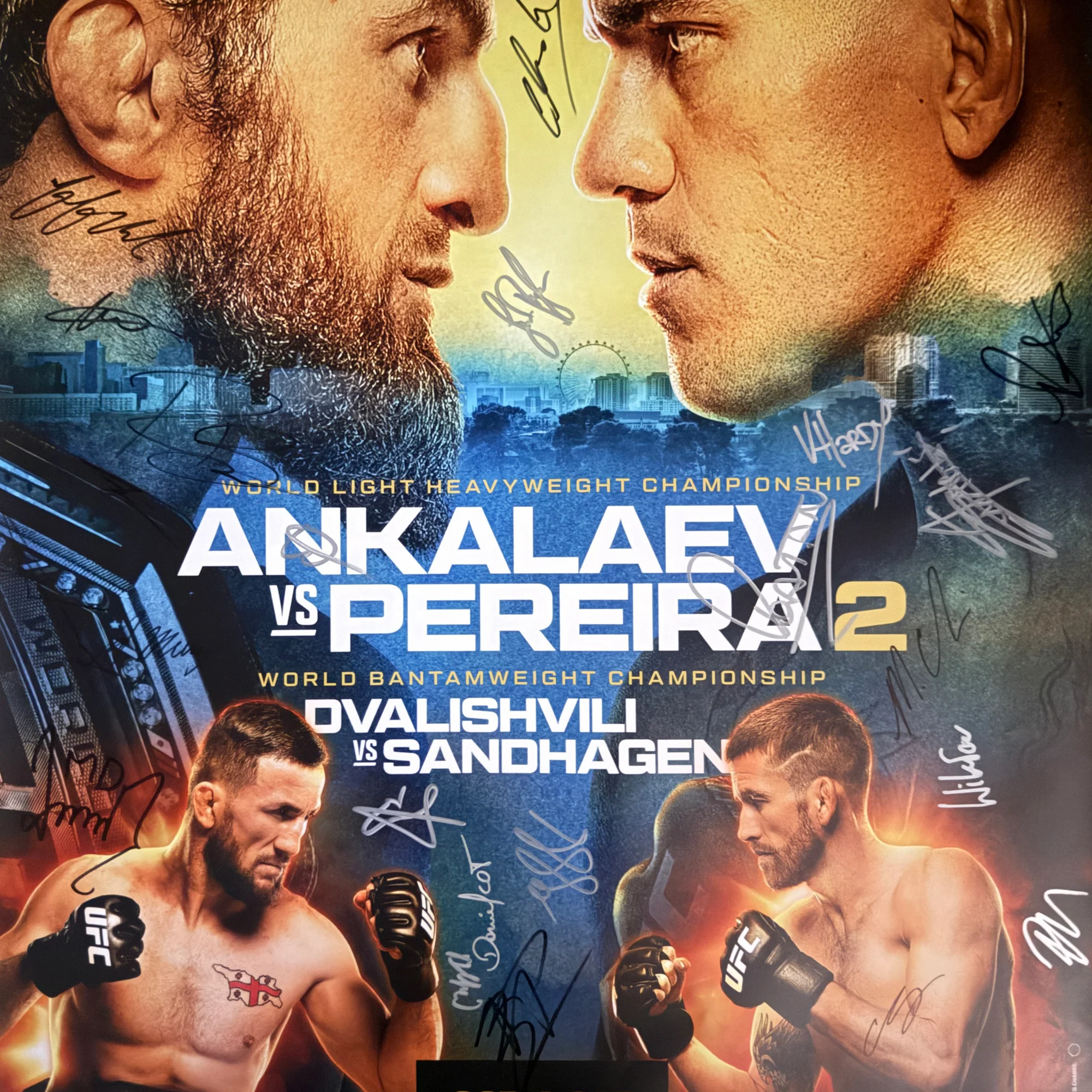 UFC 320: Ankalaev vs Pereira 2 Autographed Event Poster - Image 7
