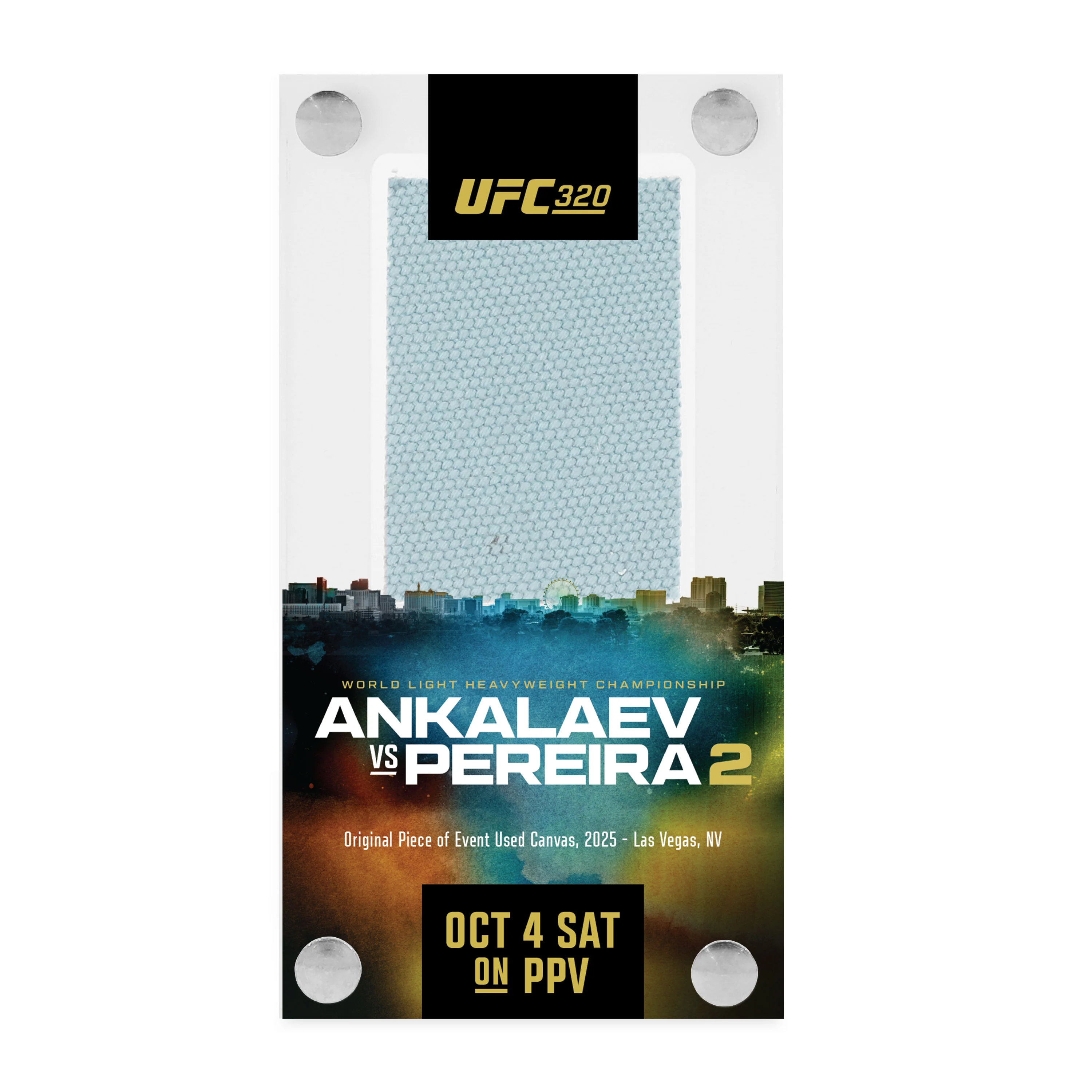 UFC 320: Ankalaev vs Pereira 2 Canvas in Acrylic - Image 3