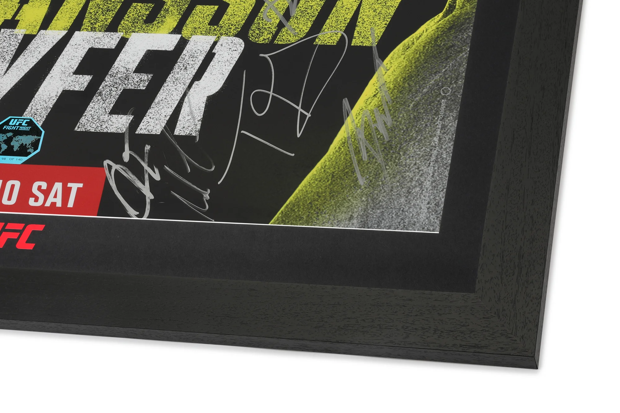 UFC Fight Night: Hermansson vs Pyfer Autographed Event Poster - Image 5