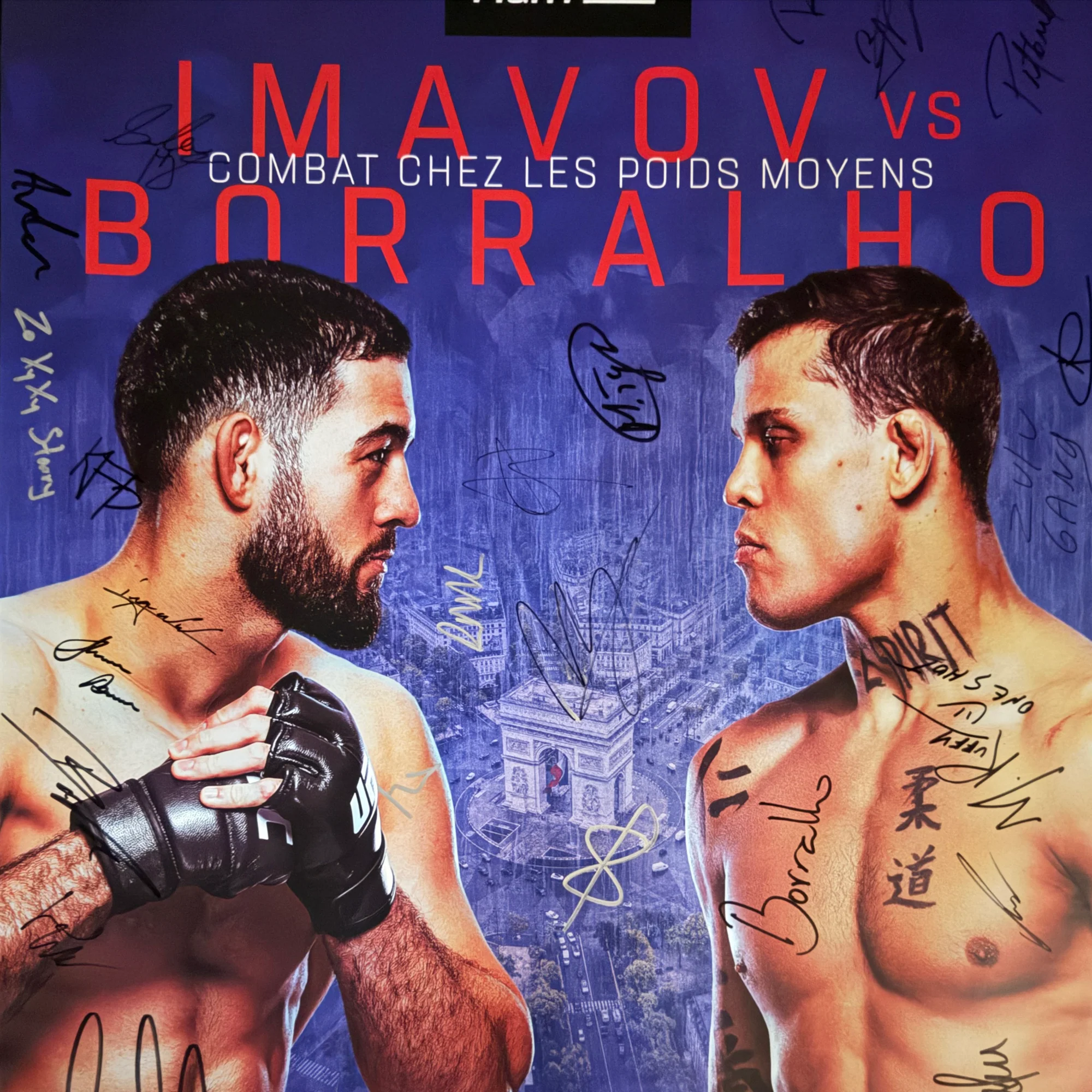 UFC Fight Night: Imavov vs Borralho Autographed Event Poster - Image 3