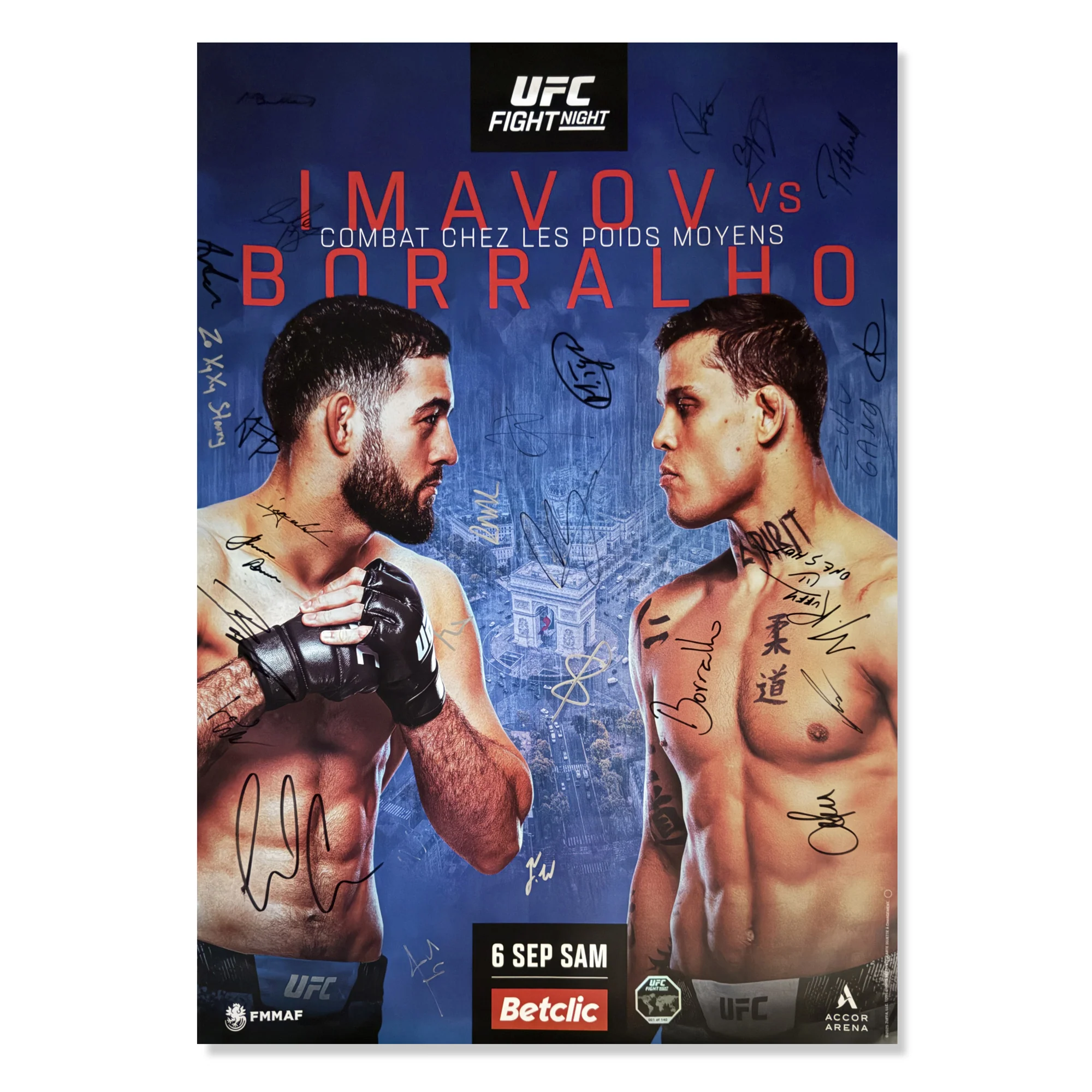 UFC Fight Night: Imavov vs Borralho Autographed Event Poster - Image 4