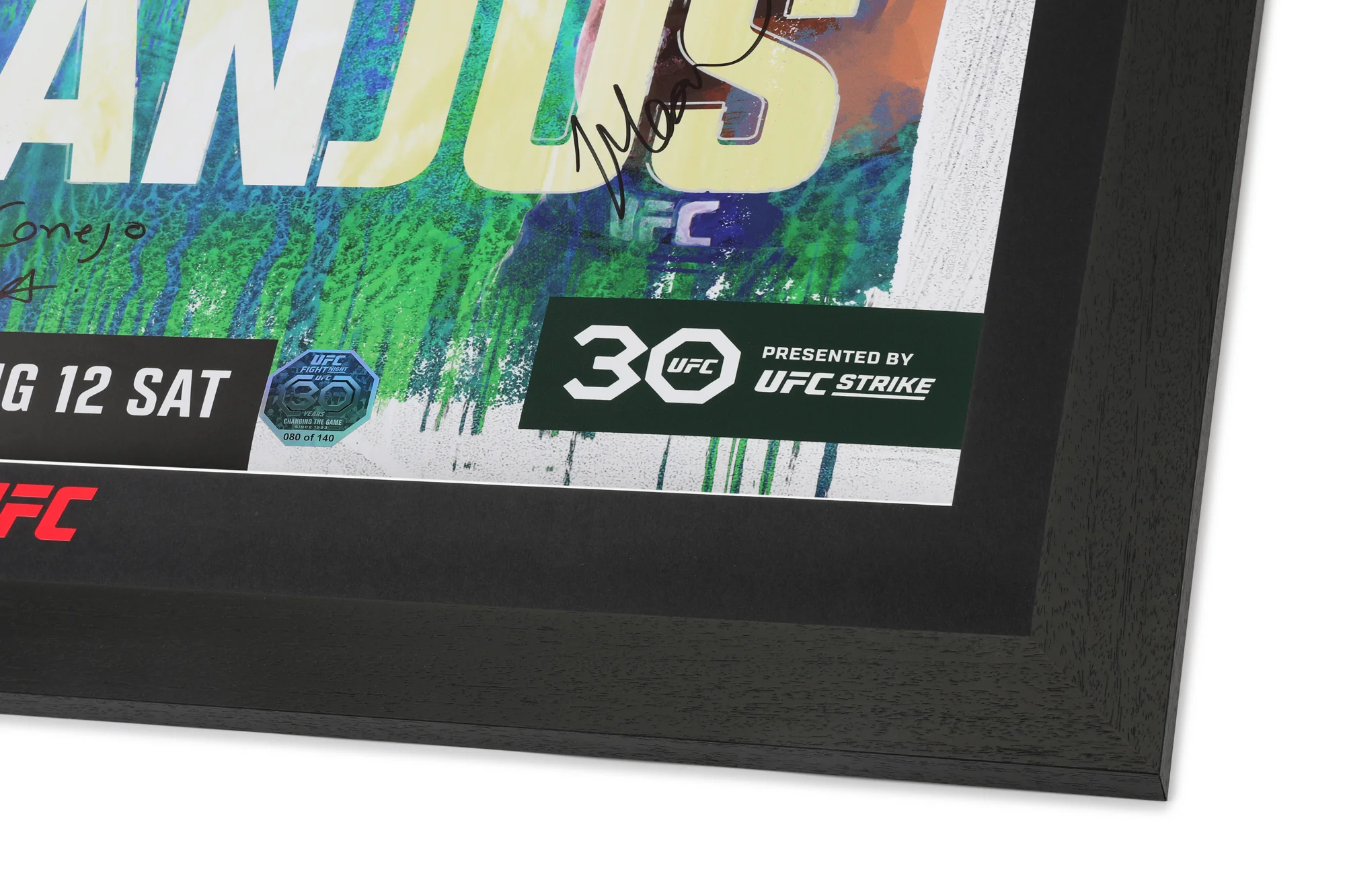 UFC Fight Night: Luque vs Dos Anjos Autographed Event Poster - Image 5