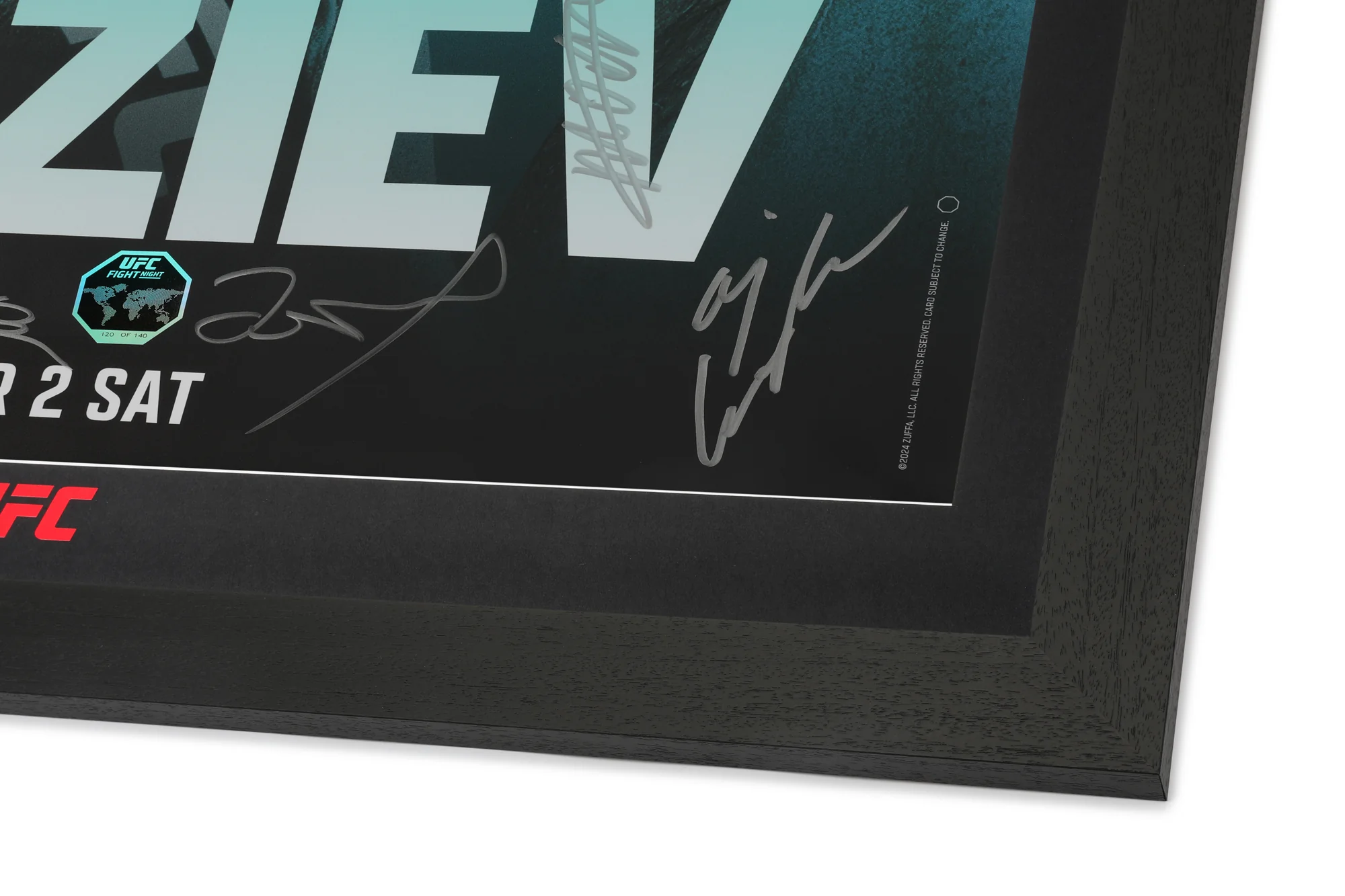 UFC Fight Night: Rozenstruik vs Gaziev Autographed Event Poster - Image 5