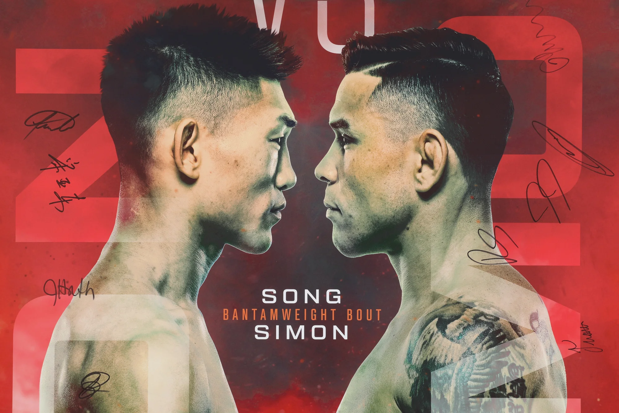 UFC Fight Night: Song vs Simón Autographed Event Poster - Image 3