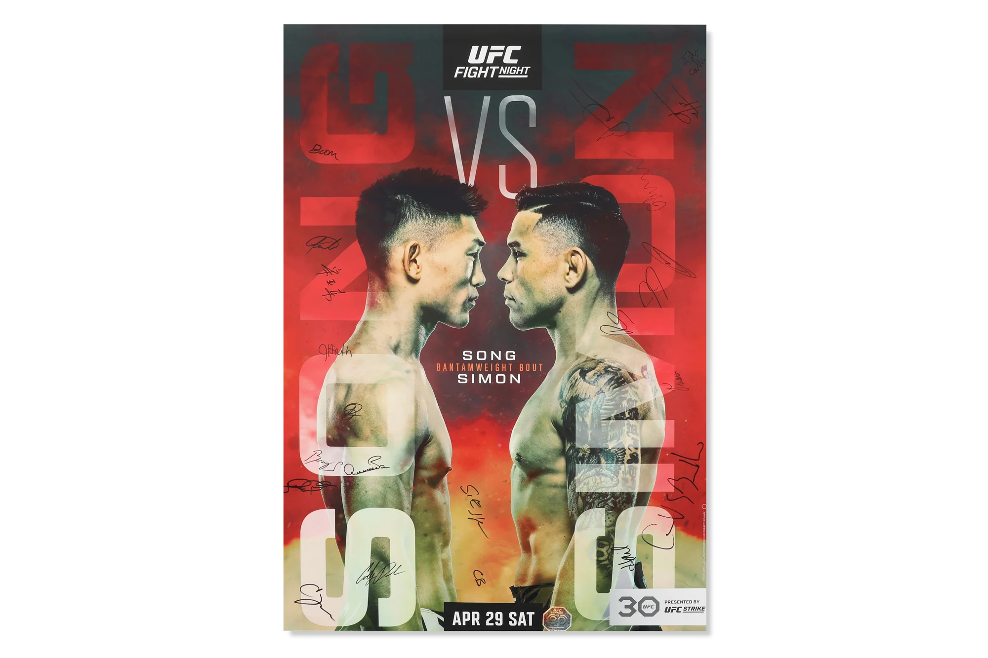 UFC Fight Night: Song vs Simón Autographed Event Poster - Image 4