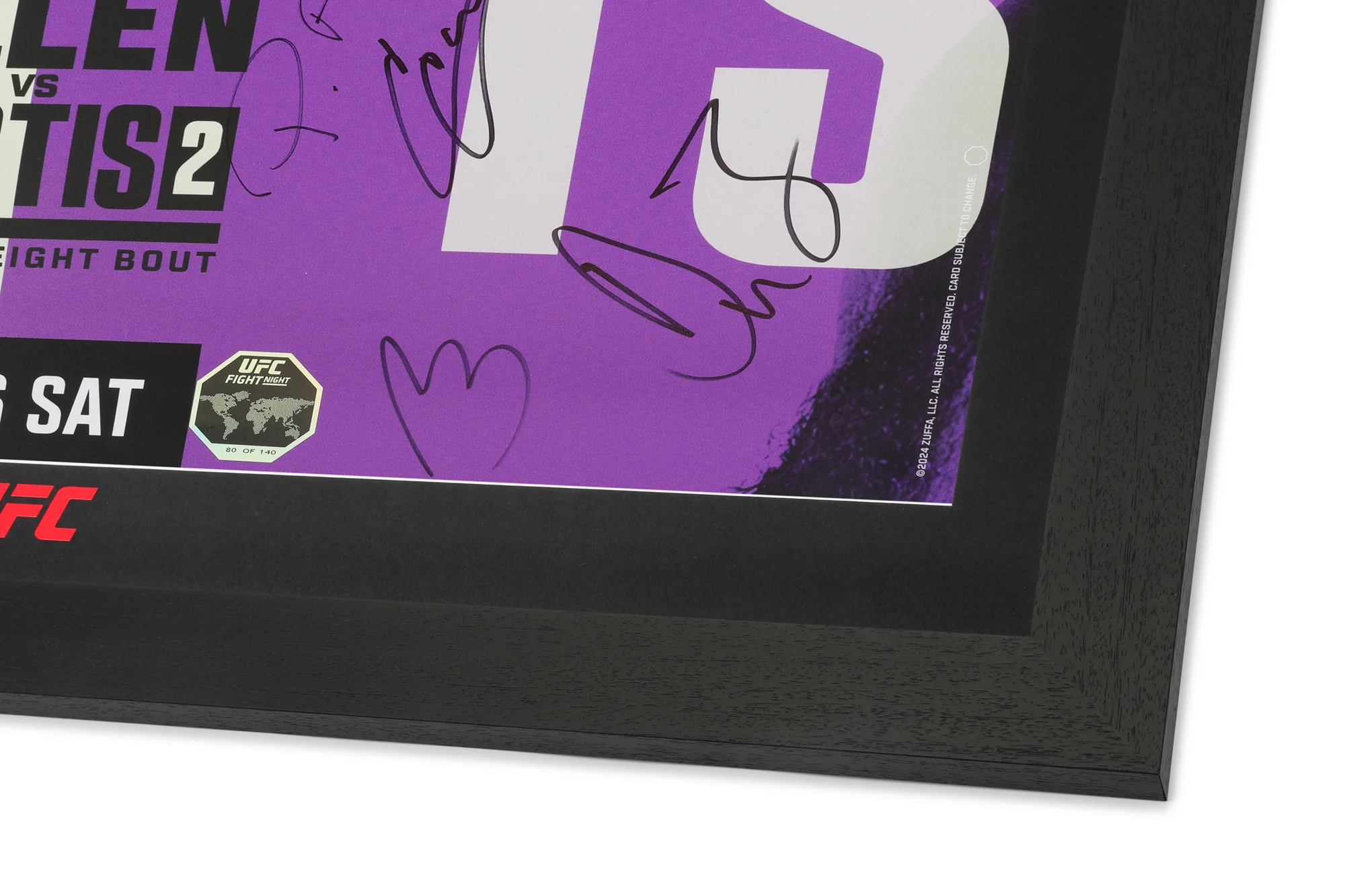 UFC Fight Night: Allen vs Curtis 2 Autographed Event Poster - Image 5