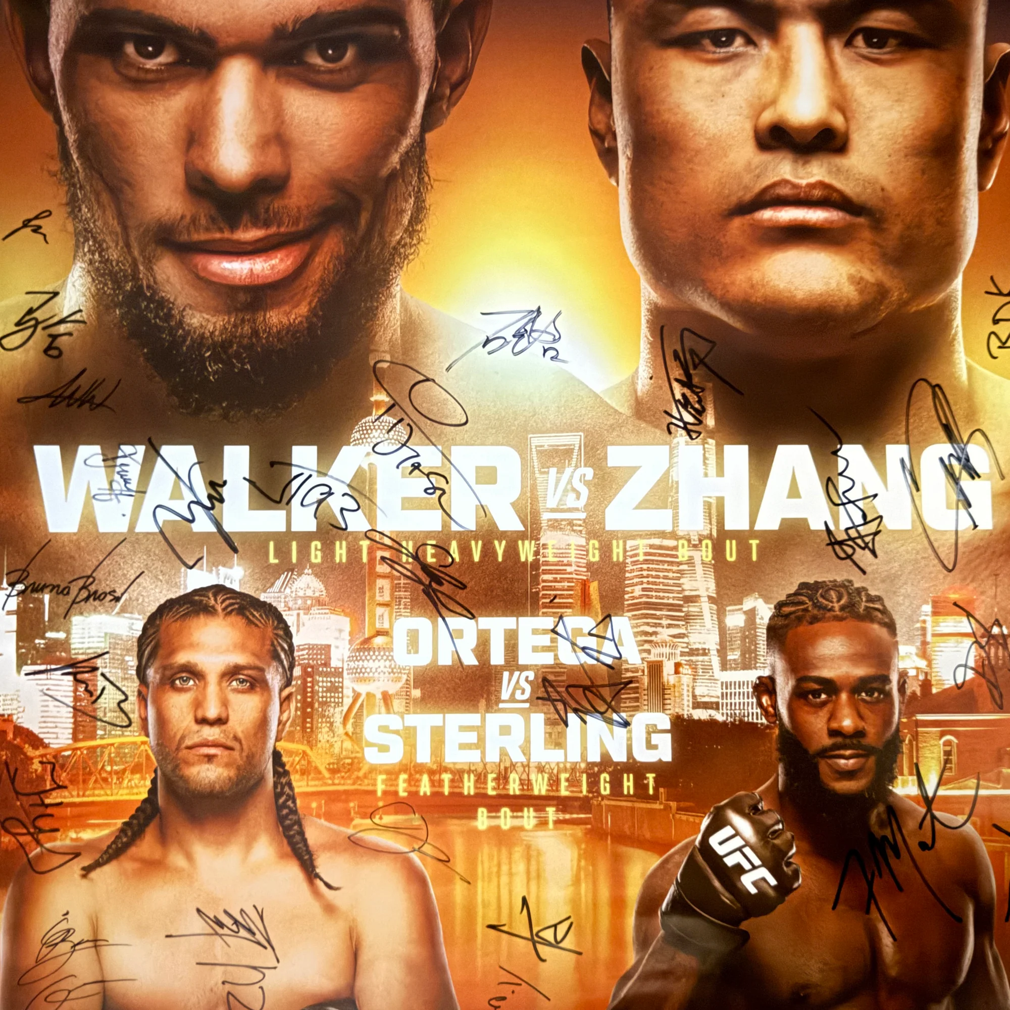 UFC Fight Night: Walker vs Zhang Autographed Event Poster - Image 3