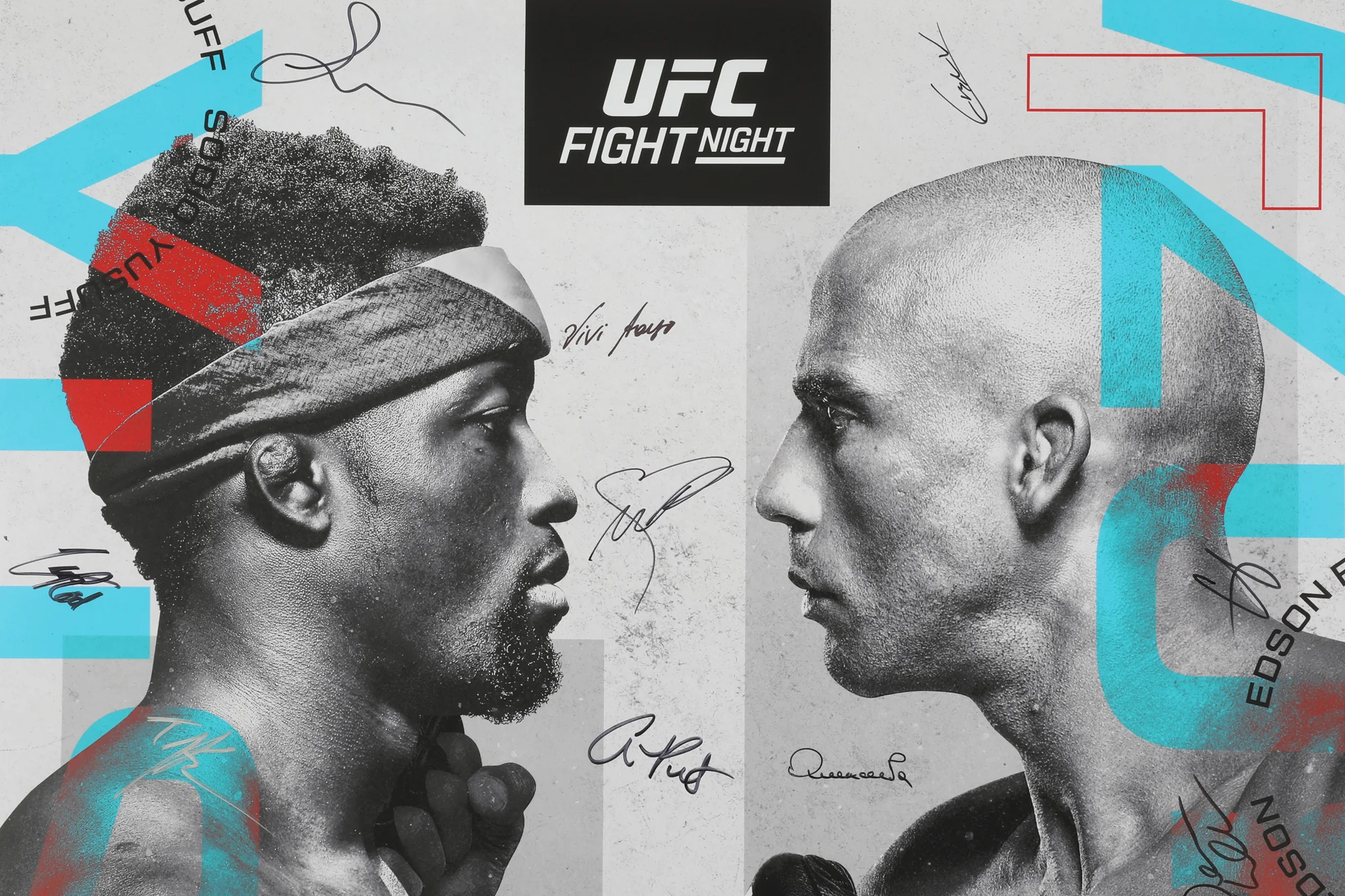 UFC Fight Night: Yusuff vs Barboza Autographed Event Poster - Image 4